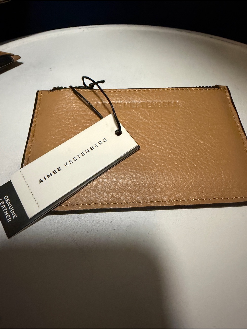 Aimee Kestenberg Tan Leather Zip Card Holder